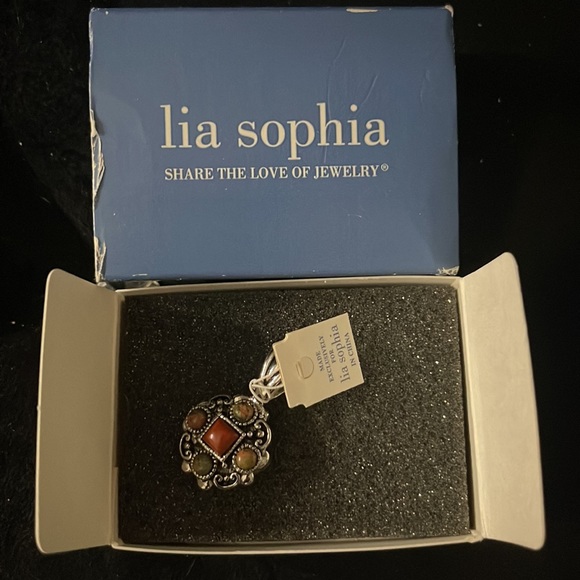 Lia Sophia, double sided pendant necklace - Picture 3 of 4